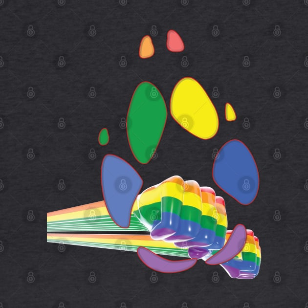 Bear Pride Paw by TeeText